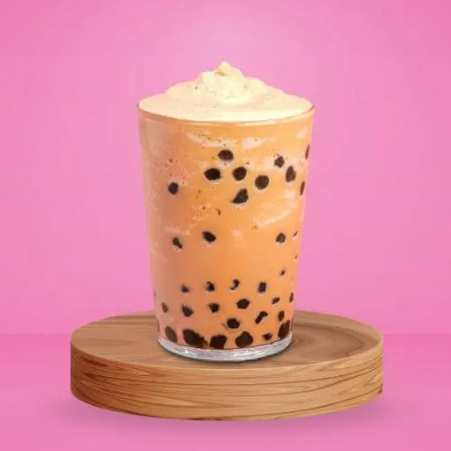 Coffee, milk and lotus cookie. Delicious.