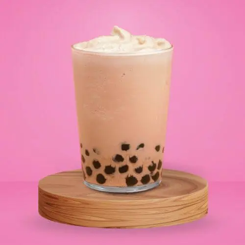 Coffee and milk, creamy texture. a classic