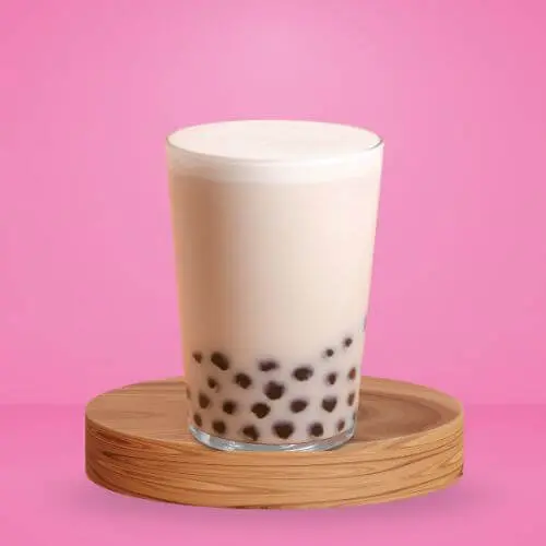 Cold green tea with jasmine and soy milk