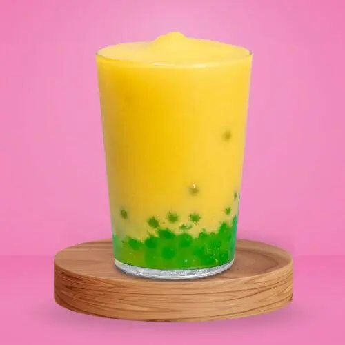 Green tea with cold jasmine with magician. 100% fruit