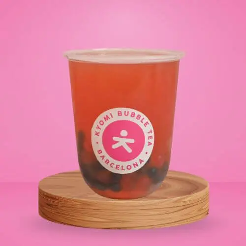 Te verd amb llimona i maduixa. Refrescant