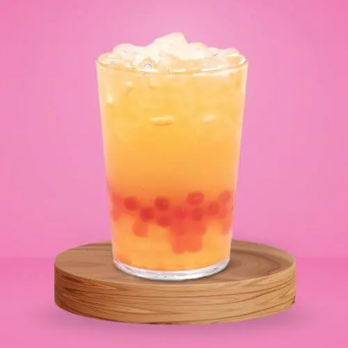 Cold green tea with jasmine, lychee and kumquat