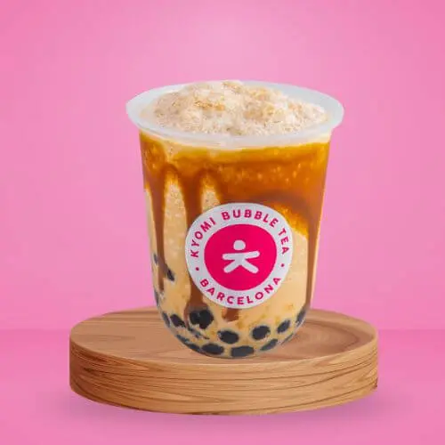 Café, leche y crema salted caramelo.